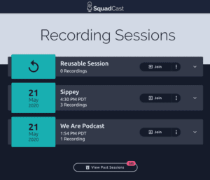 New Recording Sessions Page