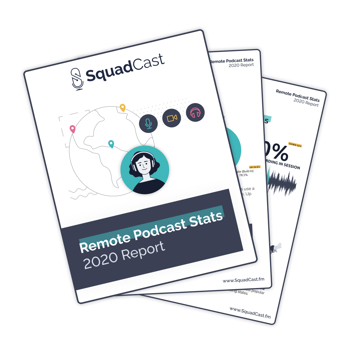 SquadCast Remote Podcast Stats - 2020 Recap Report