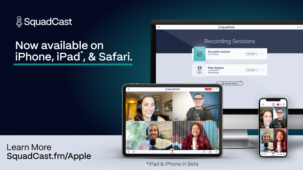 SquadCast Beta On IPhone & IPad - Record Podcasts In Safari On MacOS