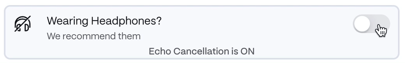 Echo Cancellation Toggle